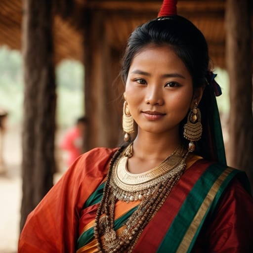 Bamar woman from Myanmar (Irrawaddy basin)