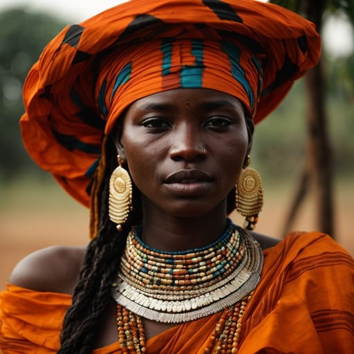 Banda woman from Central African Republic, South Sudan, Democratic Republic of the Congo