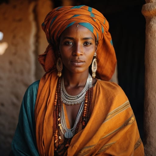Beja woman from Sudan, Egypt, Eritrea — Northern Africa