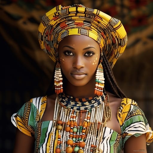 Fula woman from West Africa (Guinea, Senegal, Mali, Mauritania, Nigeria, Cameroon, Niger, Burkina Faso, Benin, Chad) — Western Africa