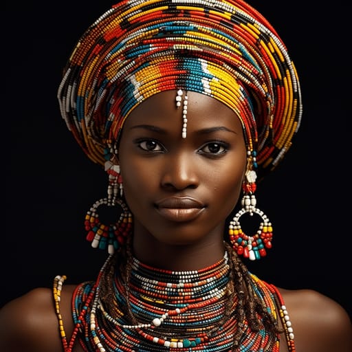 Gurunsi woman from Burkina Faso, Ghana, Togo — Western Africa