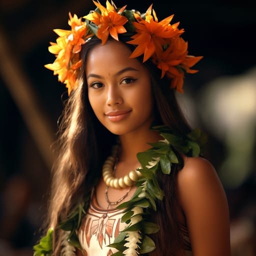 Hawaiians woman from Hawaii (United States) — Polynesia