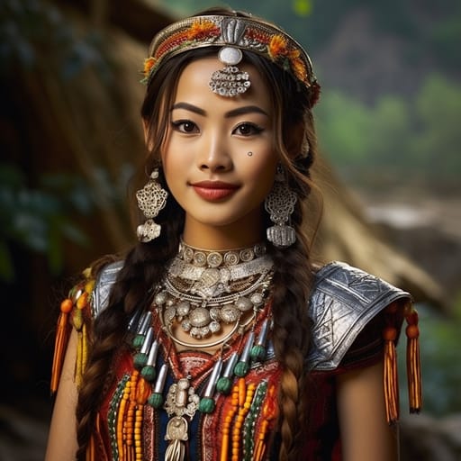 Karen woman from Karen State, Kayah State, Pa'O Self-Administered Zone (Myanmar), Thailand — Southern Asia