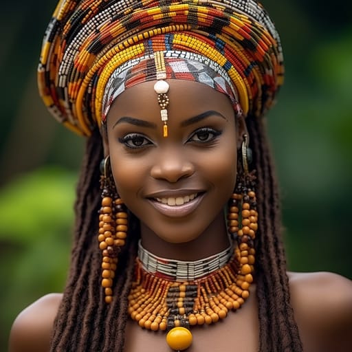 Kongo woman from Kongoland (Democratic Republic of the Congo, Republic of the Congo, Angola)