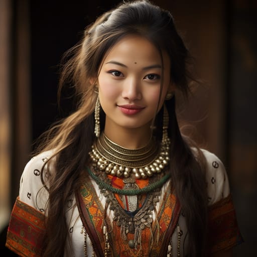 Lhoba woman from Tibet (Arunachal Pradesh — Central Asia