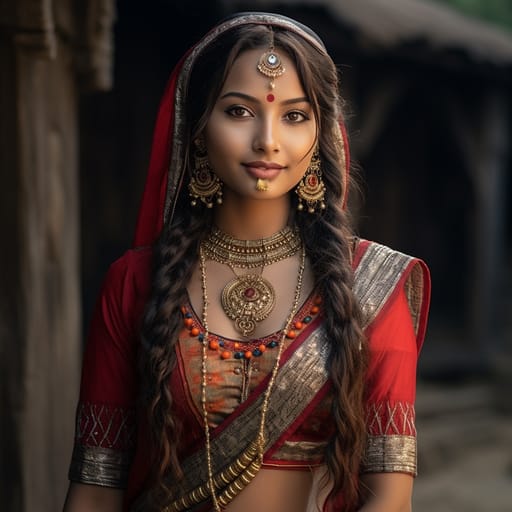 Maithils woman from Mithila (India, Nepal) — Southern Asian