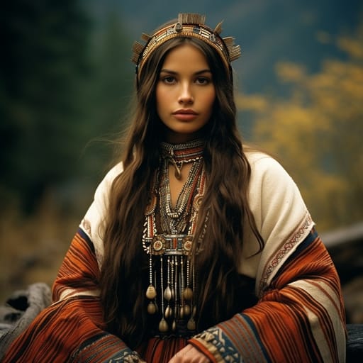 Mapuche woman from Araucanía (Chile, Argentina) — South America