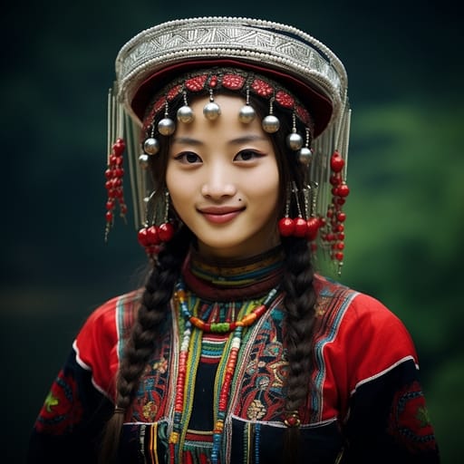 Mien woman from China (Hunan, Guizhou), Vietnam — East Asia