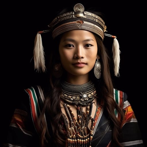 Naga woman from India (Nagaland, Manipur, Arunachal Pradesh, Assam), Myanmar (Naga Self-Administered Zone) — Southern Asia