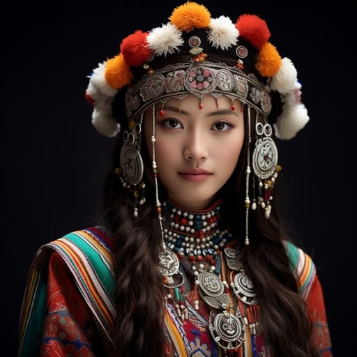 Qiang woman from Ngawa Tibetan and Qiang Autonomous Prefecture (China) — Central Asia