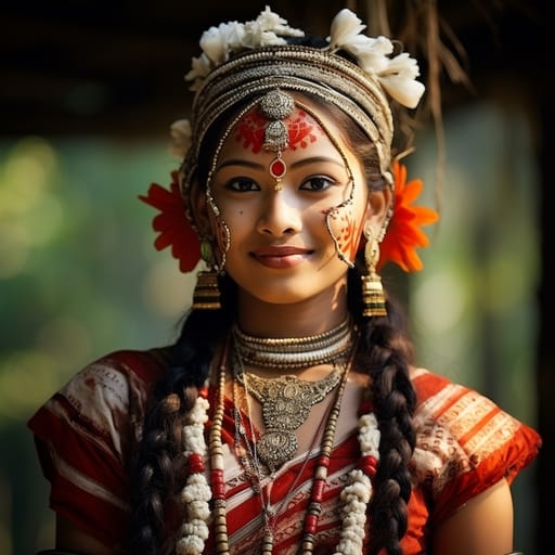 Rajbongshi woman from India (Assam, West Bengal), Bangladesh — Southern Asia