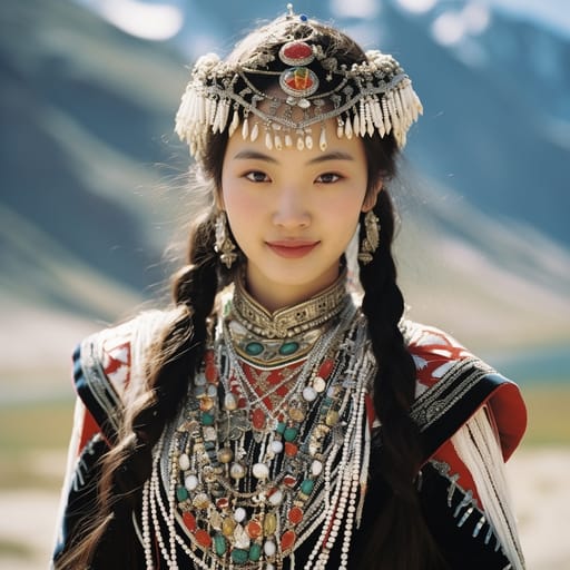 Salar woman from China (Qinghai, Gansu) — Central Asia