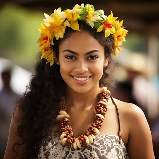 Samoans woman from Samoan Islands (Samoa, American Samoa) — Polynesia