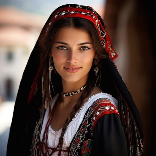 Sardinians woman from Sardinia (Italy) — Western Europe
