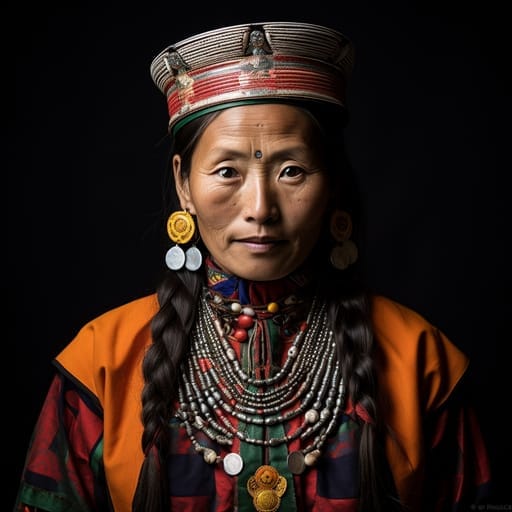 Sharchops woman from Bhutan (Lhuntse, Mongar, Pemagatshel, Samdrup Jongkhar, Trashigang, and Trashiyangtse Districts) — Southern Asia