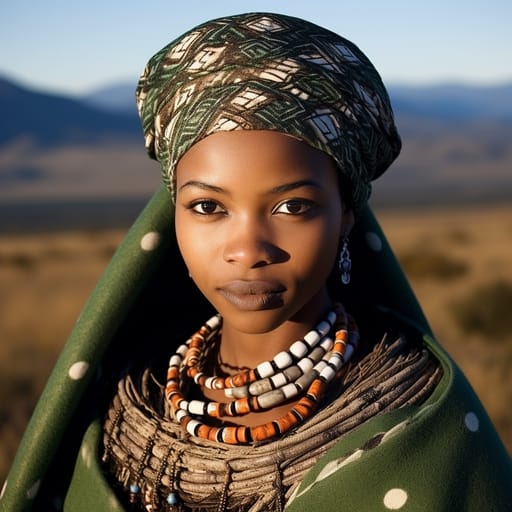 Sotho woman from Free State (South Africa), Lesotho — Southern Africa