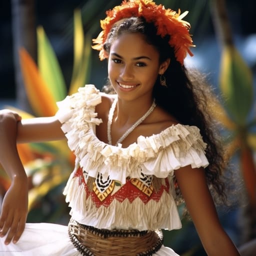 Tahitians woman from Tahiti (France) — Polynesia