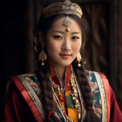 Tibetans woman from Tibet (China), Nepal, Bhutan — Central Asia