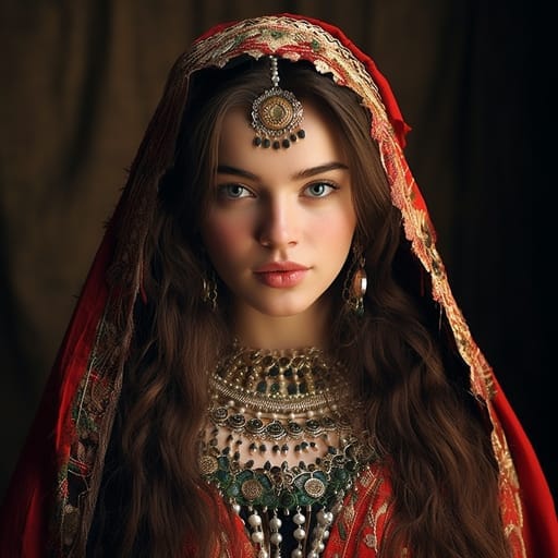 Turkmens woman from Turkmenistan, Turkmen Sahra, Afghanistan — Central Asia