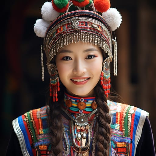 Yi woman from China (Yunnan, Sichuan, Guizhou, Guangxi) — East Asia
