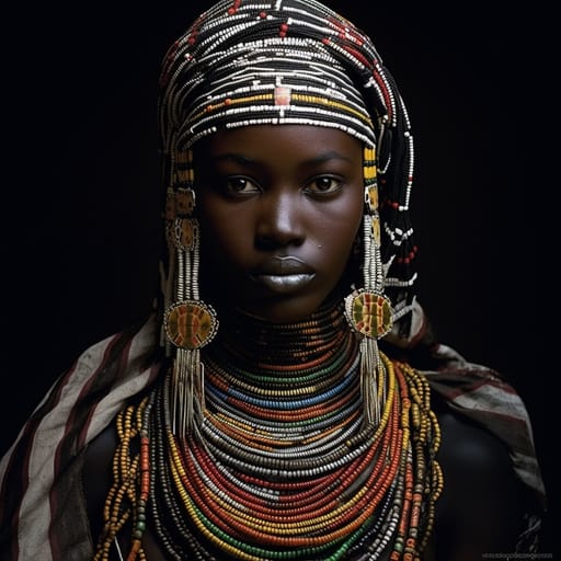 Zande woman from Democratic Republic of the Congo, Central African Republic, South Sudan