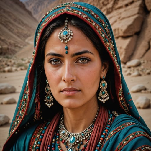Afghan Baloch woman from Afghanistan, Iran, Pakistan (Balochistan region) — South Asia