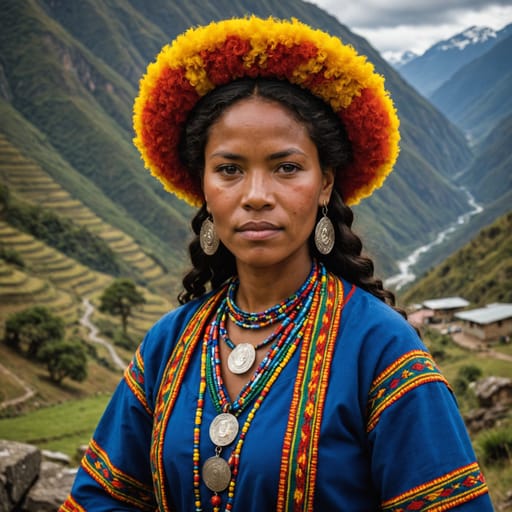 Afro-Bolivian woman from Bolivia (Yungas, La Paz Department)