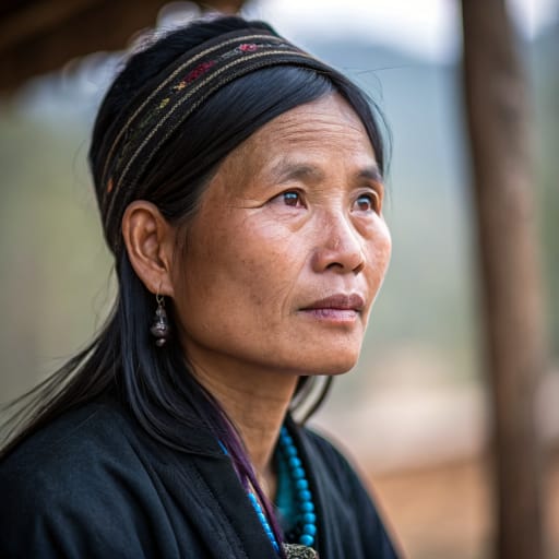 Akha woman from Yunnan (Pu'er and Xishuangbanna) — related phenotype reference