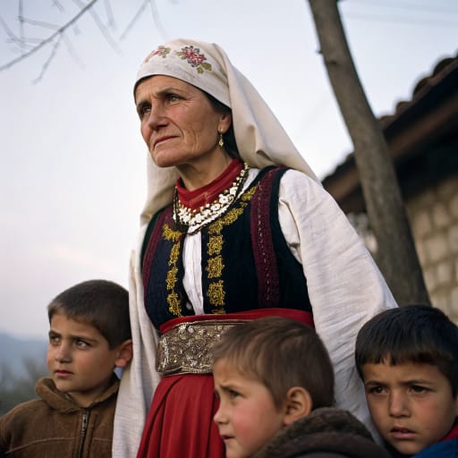 Albanians woman from Albania, Kosovo, Ilirida (North Macedonia), Chameria (Greece), Presevo Valley (Serbia)