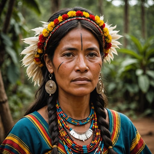 Amazonian Indigenous Bolivian woman from Bolivia (Amazon basin and Chaco) — South America