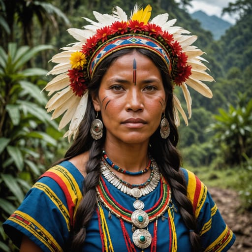 Amazonian Indigenous Ecuadorian woman from Ecuador (Amazon basin) — South America