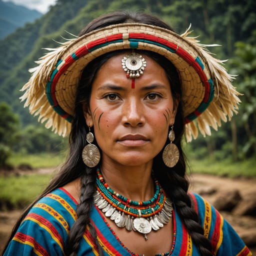 Amazonian Indigenous Peruvian woman from Peru (Amazon basin) — South America