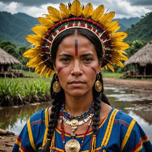 Amazonian Indigenous Venezuelan woman from Venezuela (Amazon and Orinoco basins)