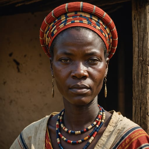 Bagyeli woman from Ocean department, South Region, southern Cameroon — Central Africa
