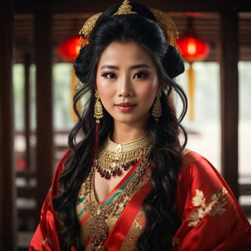 Bai woman from Dali Bai Autonomous Prefecture (China) — Central Asia