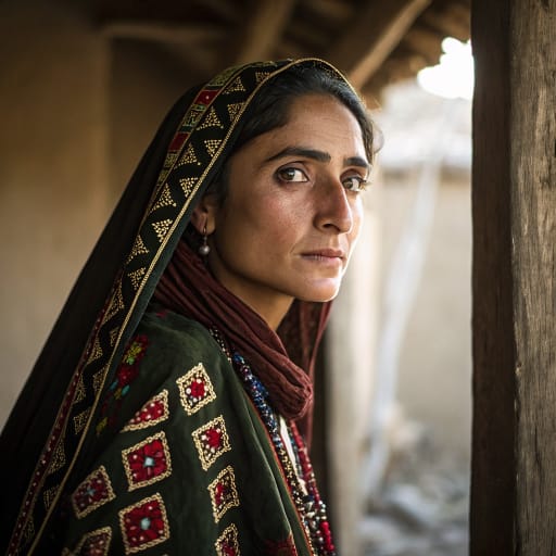 Brahuis woman from Balochistan (Pakistan) — related phenotype reference