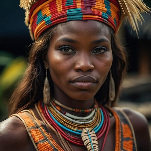 Bubi woman from Bioko Island, Equatorial Guinea