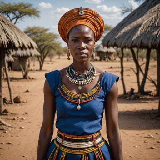 Caprivian woman from Caprivi Strip, Namibia