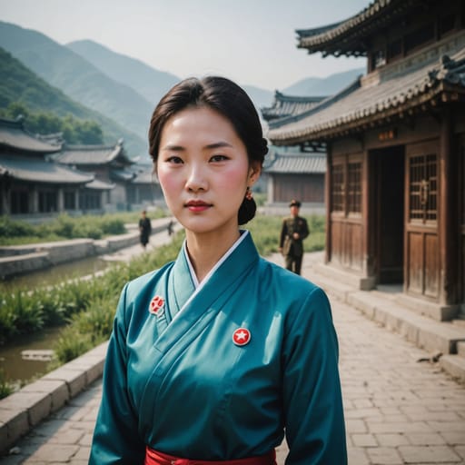 Chinese North Korean woman from North Korea (Chinese-descended residents)