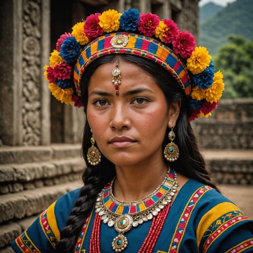 Chorti Maya woman from Honduras-Guatemala (Copán region)