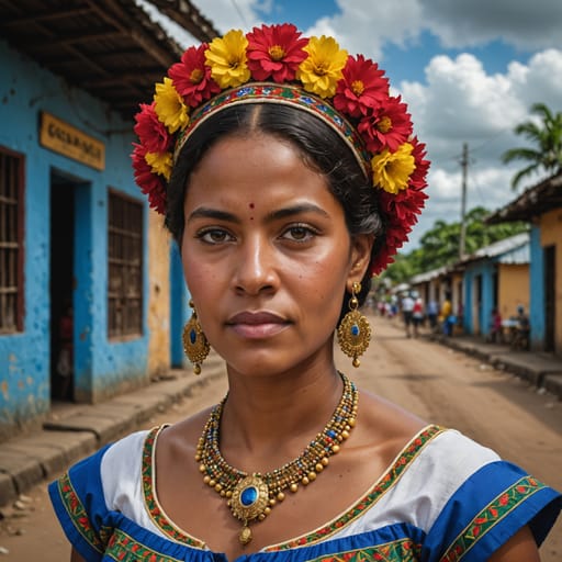 Creole Nicaraguan woman from Nicaragua (South Caribbean Coast)