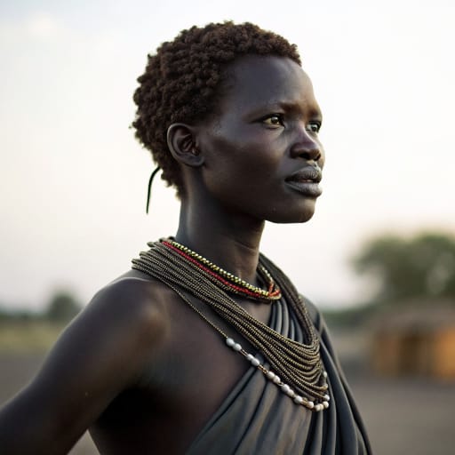 Dinka woman from South Sudan — related phenotype reference