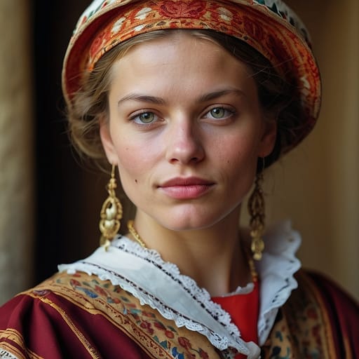 Flemish woman from Belgium (Flanders) and parts of Netherlands and France