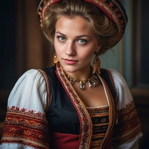 German woman from Germany, Austria, Switzerland, plus Eastern European German minorities and global German diaspora
