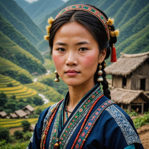 Hmong Vietnam woman from Vietnam (northern mountains)
