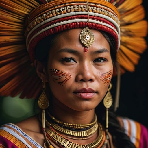 Indigenous Malaysian woman from Malaysia (East Malaysia, Peninsular Orang Asli)