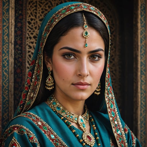 Iranian Turkmen woman from Iran (Golestan, North Khorasan)