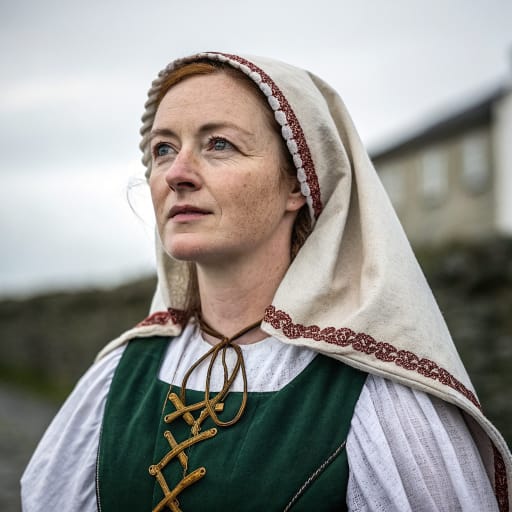 Irlandais : portrait du catalogue, généré par IA, lèvres visibles
