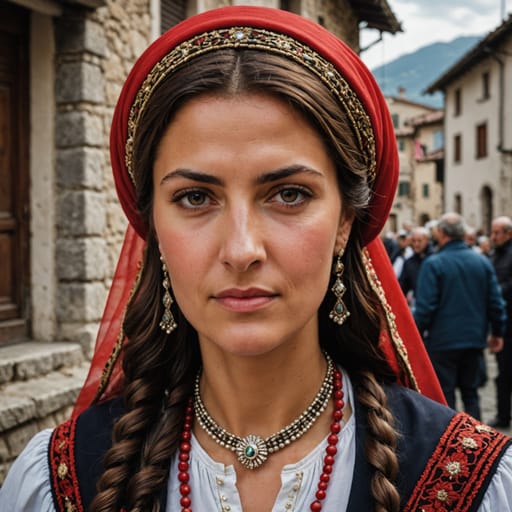 Italian Albanian woman from Italy (Albanian-descended residents)