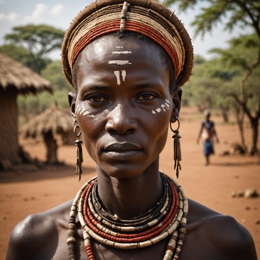 Karo woman from Lower Omo River (Korcho, Dus), South Omo Zone, southern Ethiopia — Eastern Africa